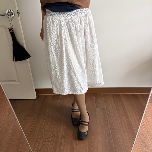 smocked skirt