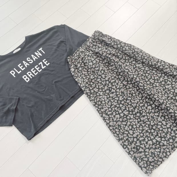 Samansamos2칠부티셔츠 ehkasopo스커트세트