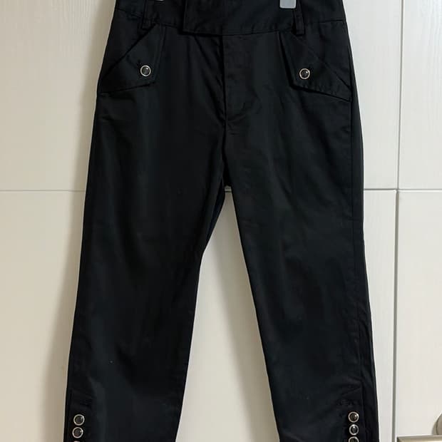  일본편집샵 GARCON 블랙 7부 카프리팬츠26