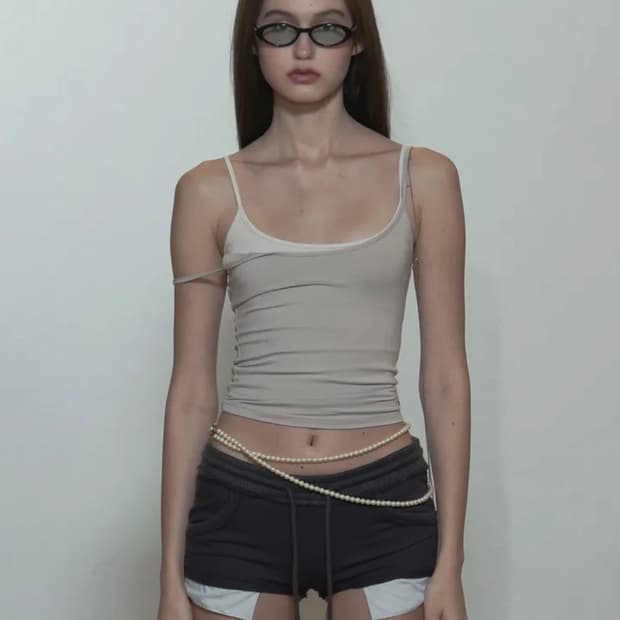 스컬프터 스트링 탱크 탑 아이스 그레이