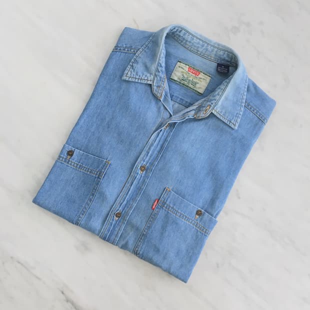 리바이스 중청 투포켓 데님 셔츠 남성 105 사이즈 