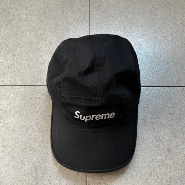 슈프림 워시드 치노 캠프캡 블랙