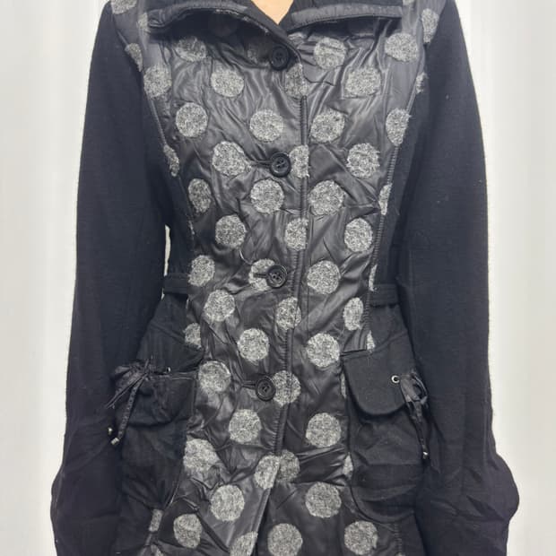 dot detail wool jacket