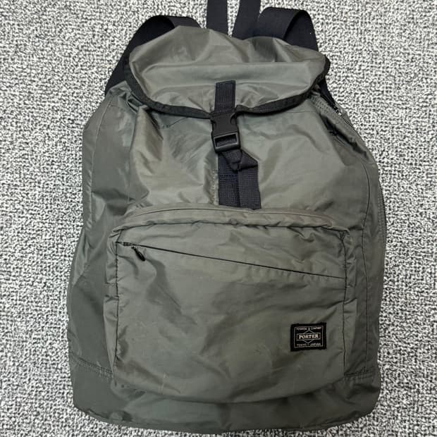 요시다포터 나일론 럭색 백팩 카키그레이