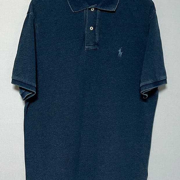 POLO 폴로 랄프로렌 클래식핏 인디고 데님 메시 카라티 반팔 L 100