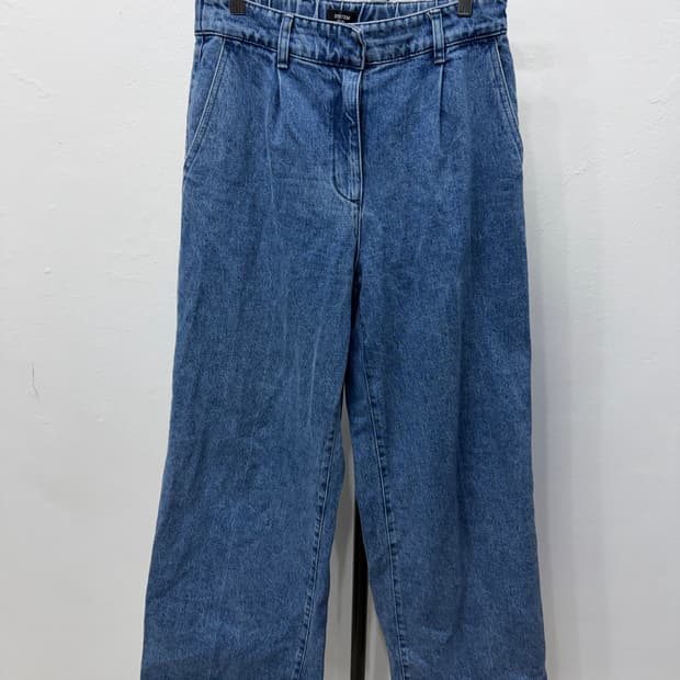 정품) 시스템 한섬 24ss 데님 밴딩 와이드팬츠 67