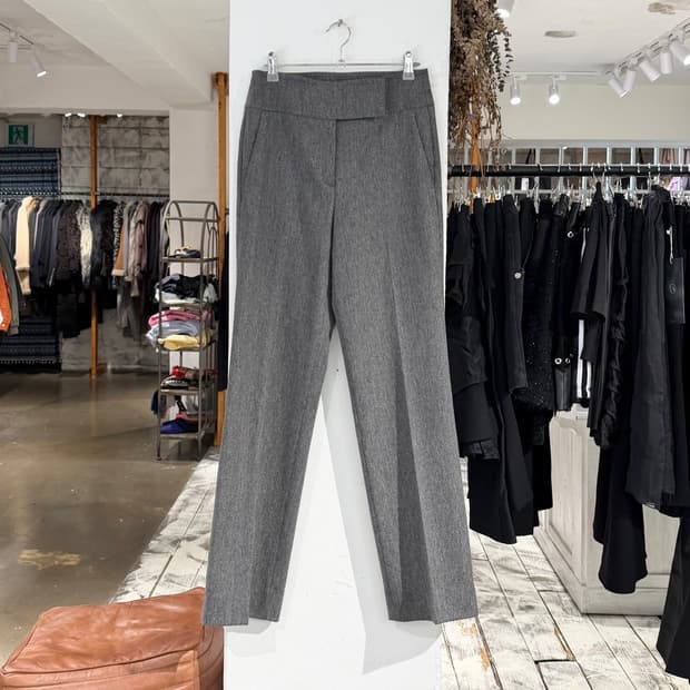 질샌더 네이비 그레이 울 스트레이트 팬츠