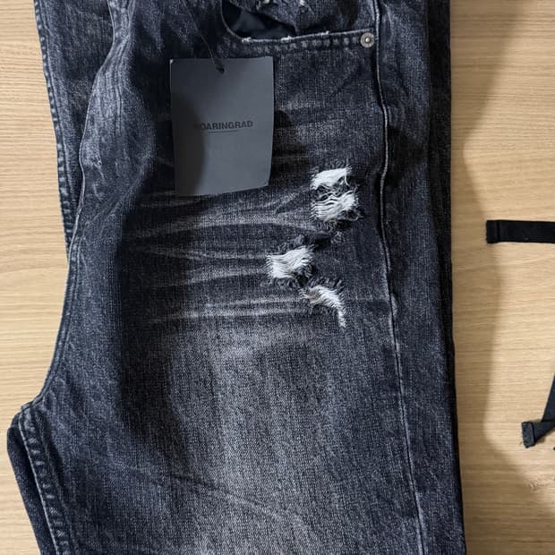 로어링라드 플레어 워시드 데님 팬츠 블랙 M