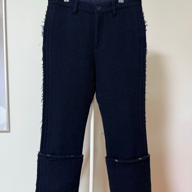 울 헤링턴 패턴 팬츠 