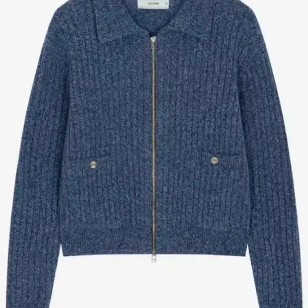 2)웨이비니스 타임리스 카라 풀집업 니트