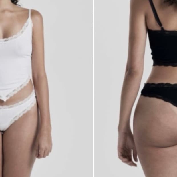 오도어 로맨스 팬티 블랙.화이트 