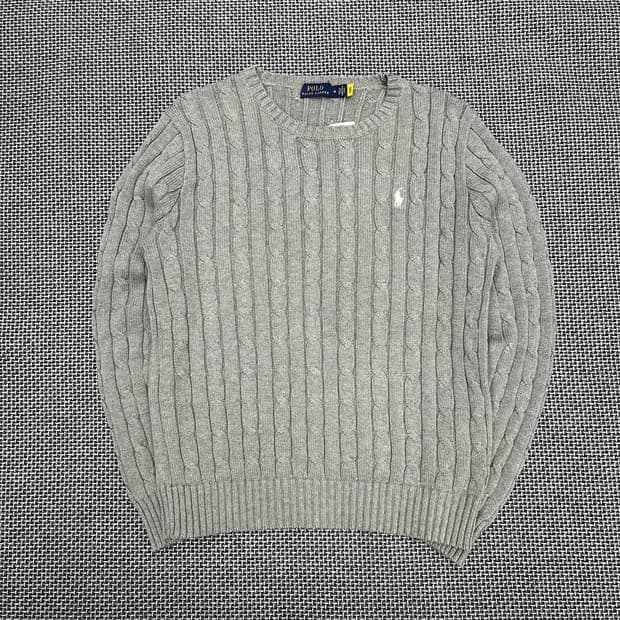 폴로랄프로렌 그레이 케이블 니트