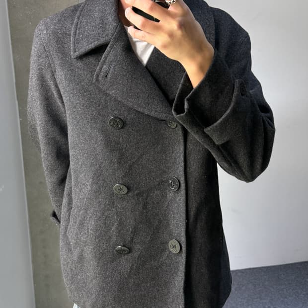 바시티메이트 더블 브레스티드 울 자켓