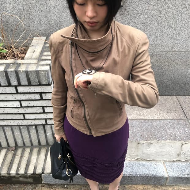 System goat leather rider jacket 