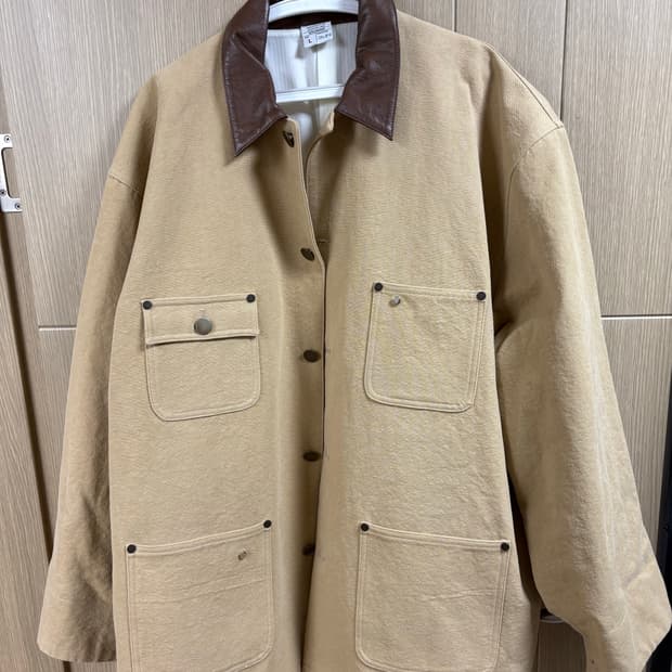 stu 레더 카라 워크자켓