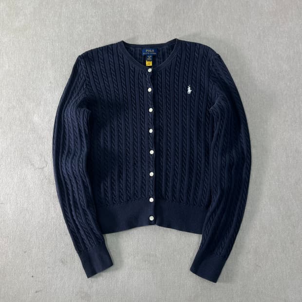 W 90 폴로랄프로렌 꽈배기 신형 가디건 