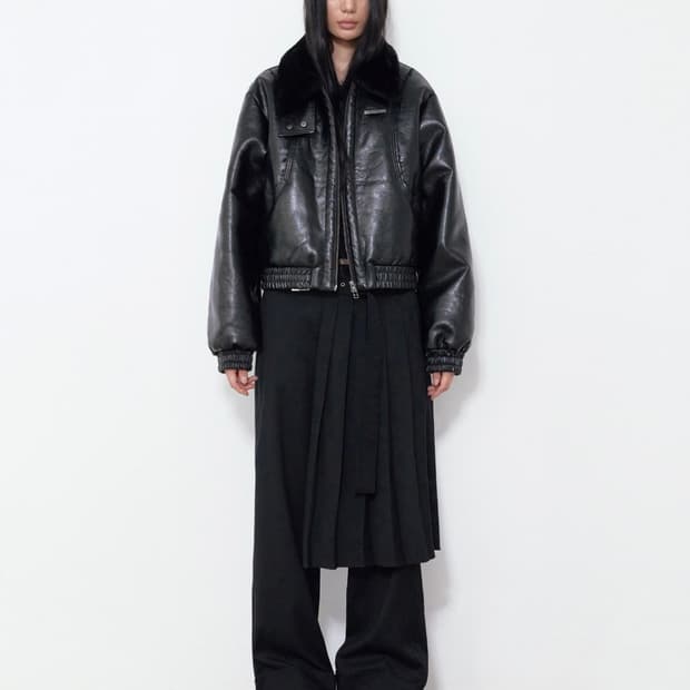 보헤미안서울 HIGH NECK FLIGHT LEARHER JACKET