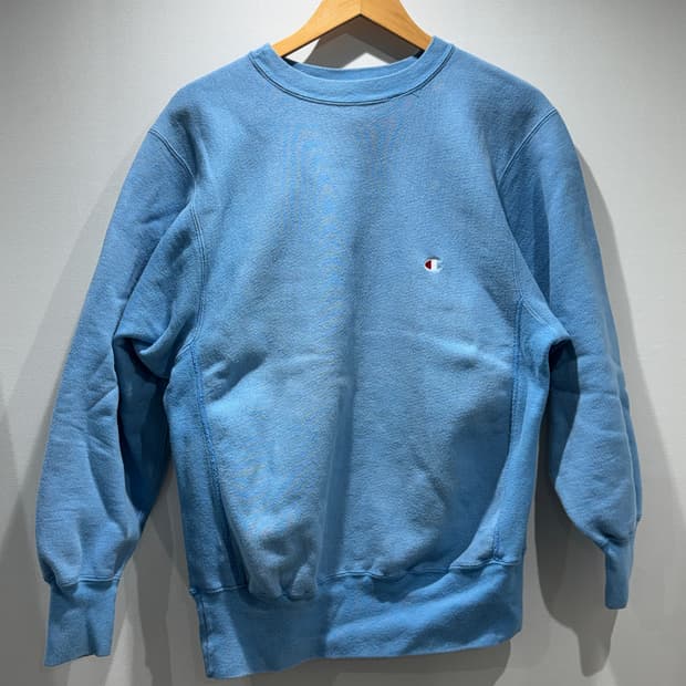 90s 챔피온 리버스위브 블루 스웻셔츠