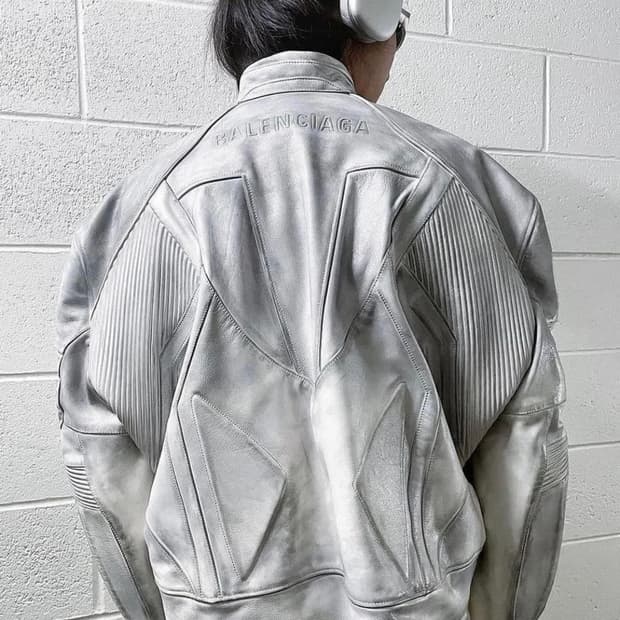 발렌시아가 모터사이클 레더 바이커 자켓