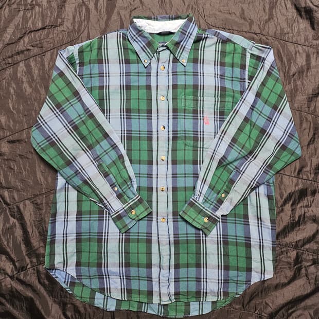 노티카 90s 빈티지 체크 셔츠 L