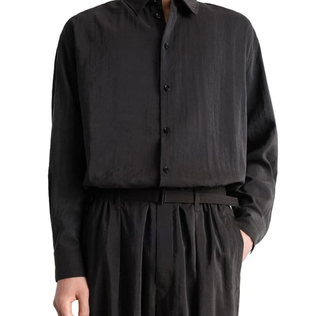 르메르 드라이 실크 트위스트 셔츠 48(m) 다크 에스프레소