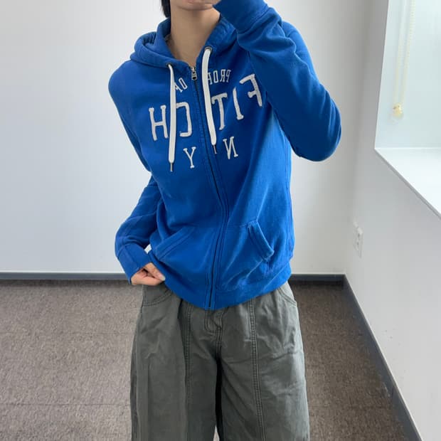 Abercrombie 아베크롬비 블루 후드집업