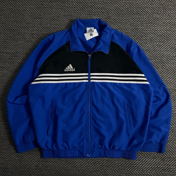 00s 아디다스 올드스쿨 배색 박시핏 바람막이o 3095