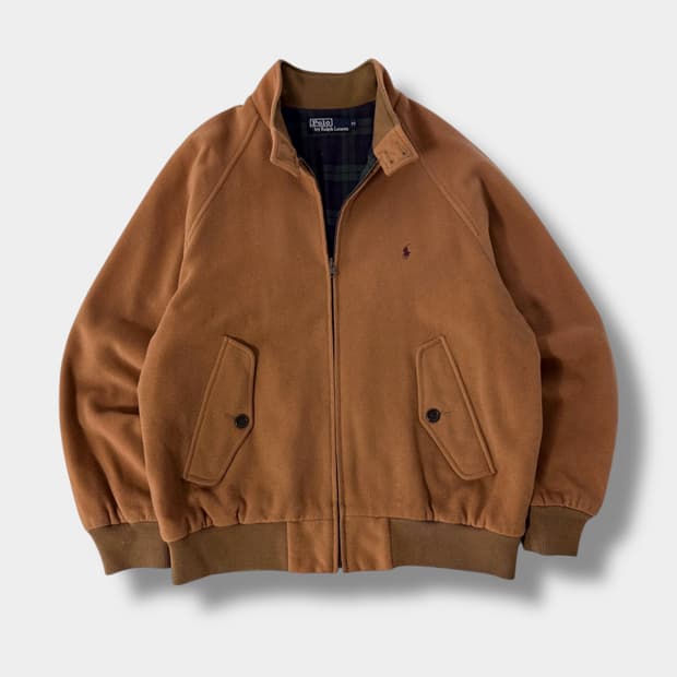 폴로 랄프로렌 90‘s 루즈핏 울 모직 베이지 바라쿠타 자켓