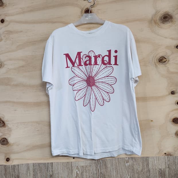 4620 마르디 메크르디 플라워 반팔 티셔츠