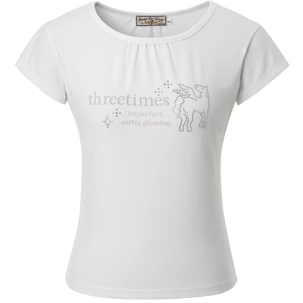 미개봉) 쓰리타임즈 쥬얼 포니 티 화이트