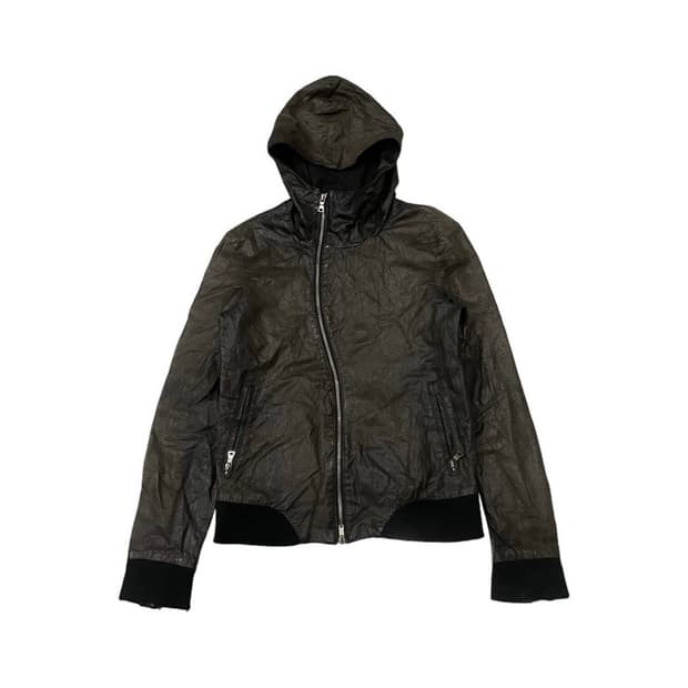lhp 레더 후디 자켓