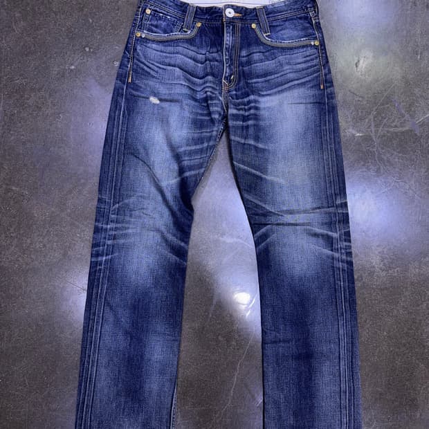 리바이스 523 스트레이트핏 빈티지 워싱 포켓 데님팬츠 34
