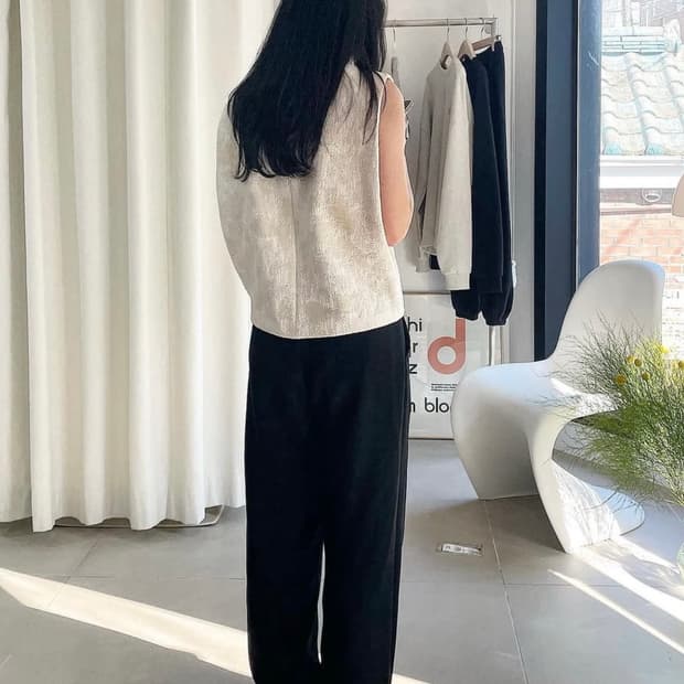 에핑글러 vest blouse 베스트 블라우스 자카드 아이보리