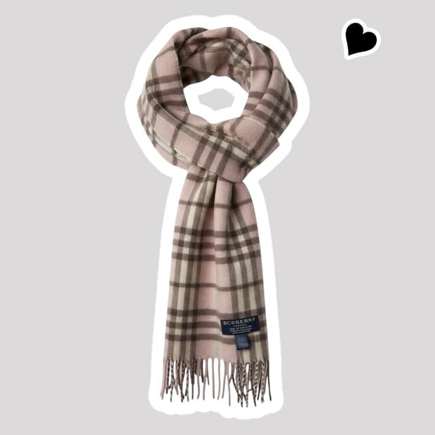 버버리 노바체크 딸기우유 캐시미어 머플러