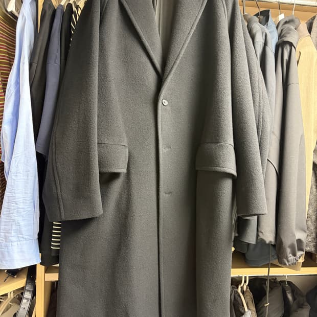 오라리 모저 체스터필드 코트 블랙 5사이즈