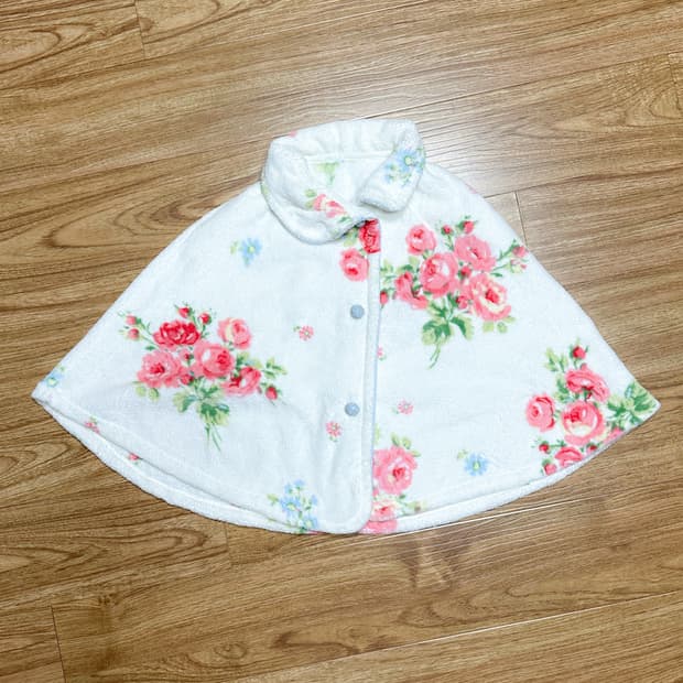 빈티지 플라워 케이프 망토 히메갸루 로걀 라떼 헤이세이 리즈리사깔 모리걸