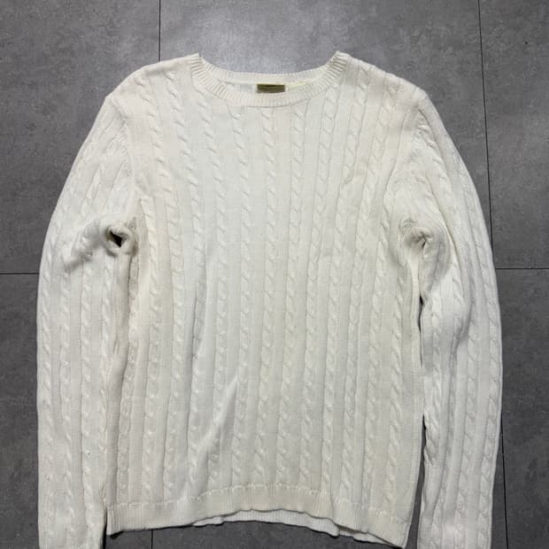 90s CHEROKEE Made in UK  빈티지 코튼 케이블 니트 