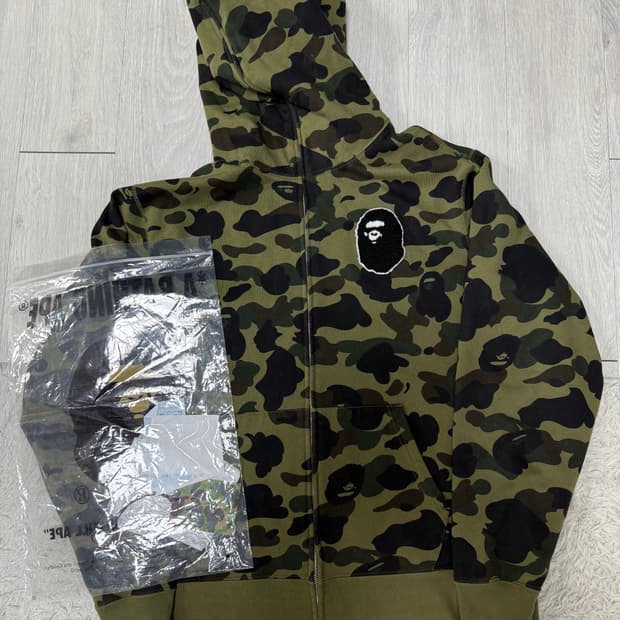 (2xl)베이프 카모 후드집업 녹계