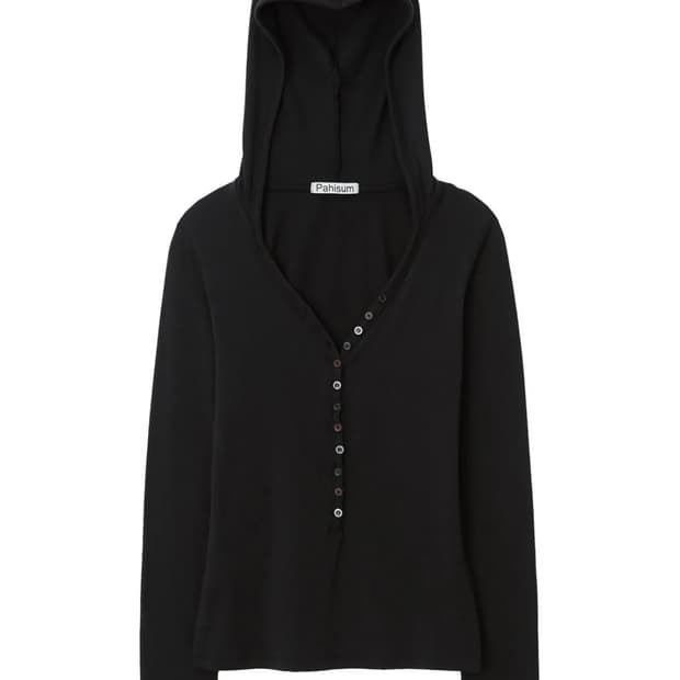 파히섬 버튼티셔츠 블랙