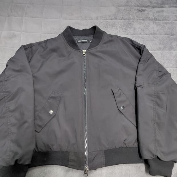 블랙 MA-1 항공 점퍼 M