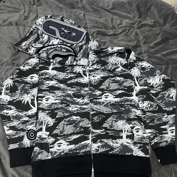 Bape 팜 트리 카모 후드집업