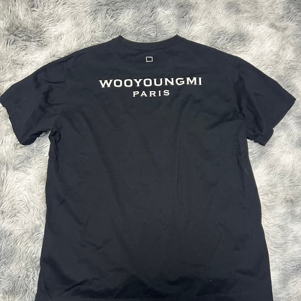 우영미 백로고 반팔 48 블랙 정품