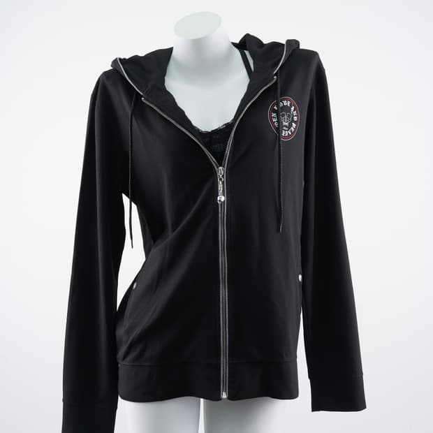 Roen 스컬 큐빅 로고 프린팅 후드집업