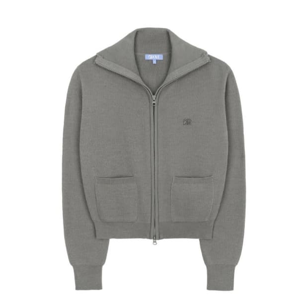 그로브 Pout cardigan 니트 집업 그레이