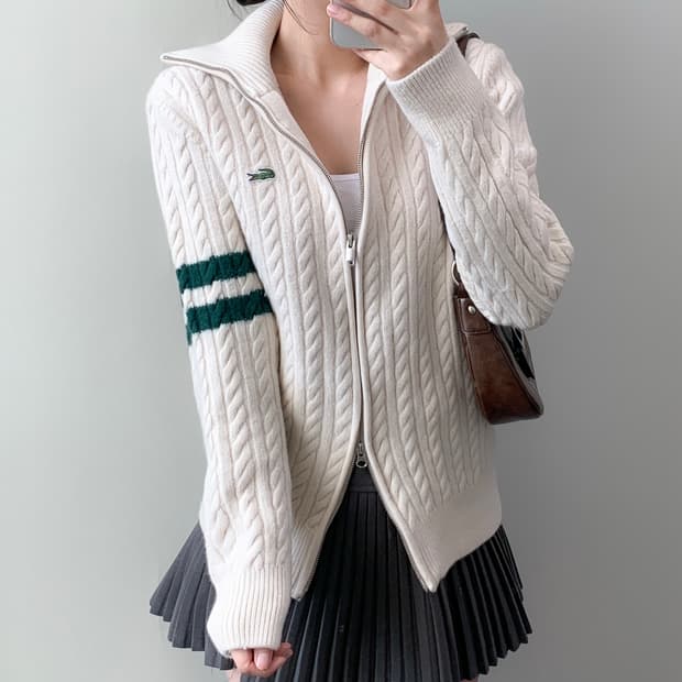 라코스테 니트 집업