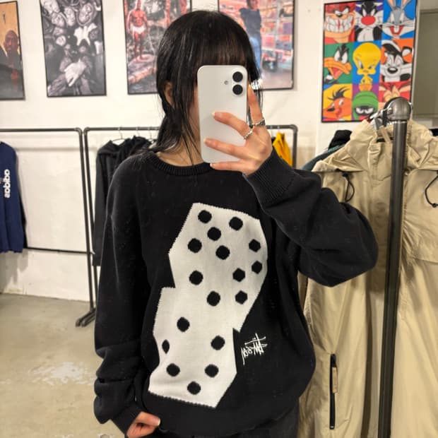 스투시 다이스 니트