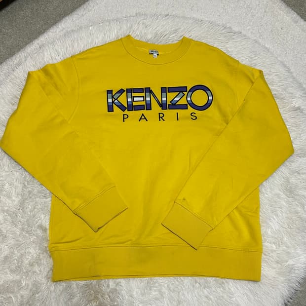 겐조 로고 맨투맨 옐로우 XL