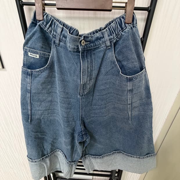 앵글런 벌룬 버뮤다데님팬츠