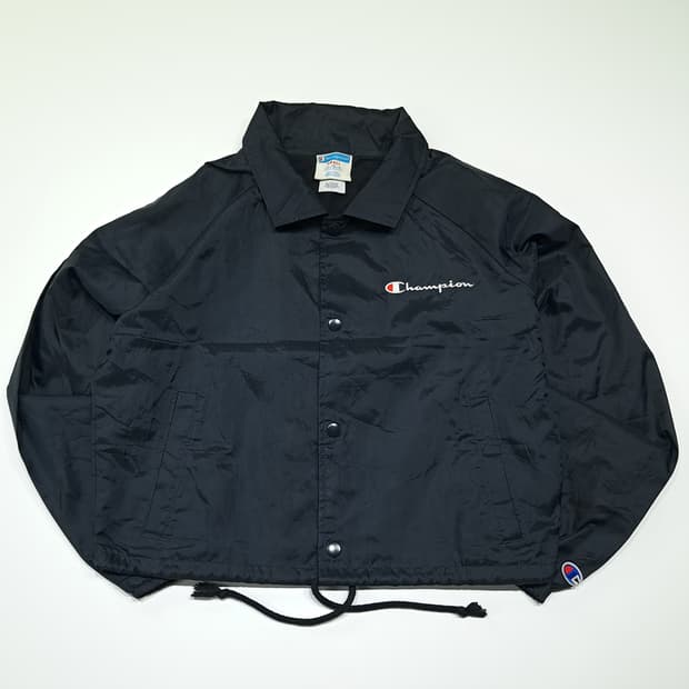 CK065 FREE 챔피온 빅로고 스트링 블랙 크롭 바람막이 코치 자켓