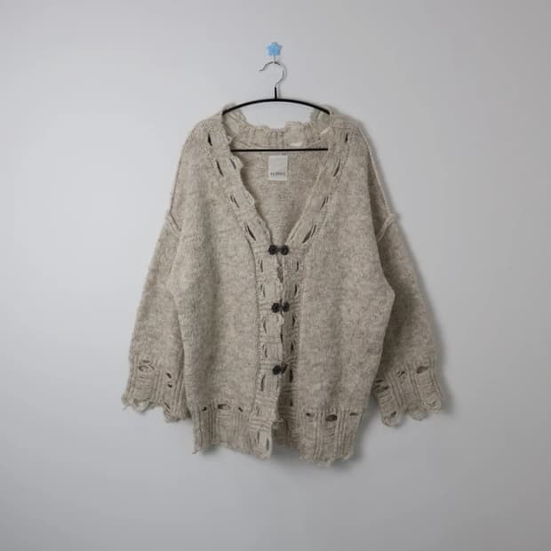 Kastane Damage Knit Toggle Cardigan